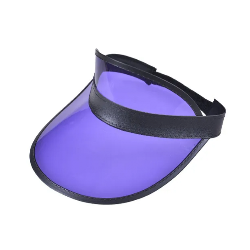 Пластиковый козырёк от солнца фиолетовая с черной полоской