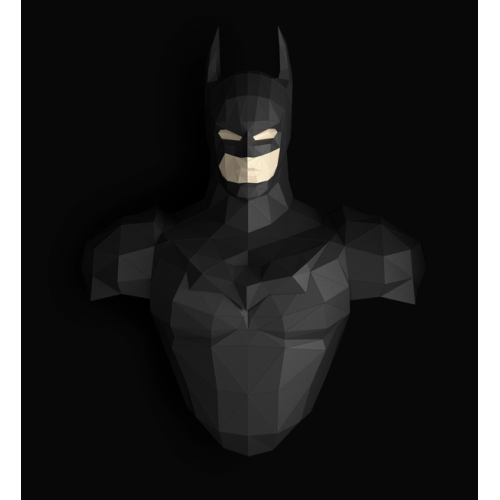 3д полигональная фигура на стену из бумаги "Бэтмен"